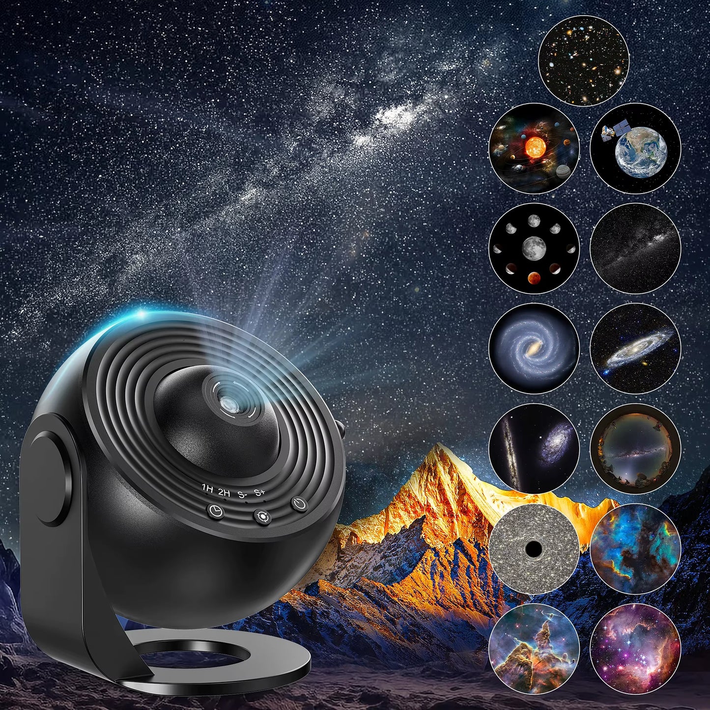 Galaxy Projector Night Light 360° Rotating Starry Sky LED Lamp for Kids Bedroom Home Decor & Gifts